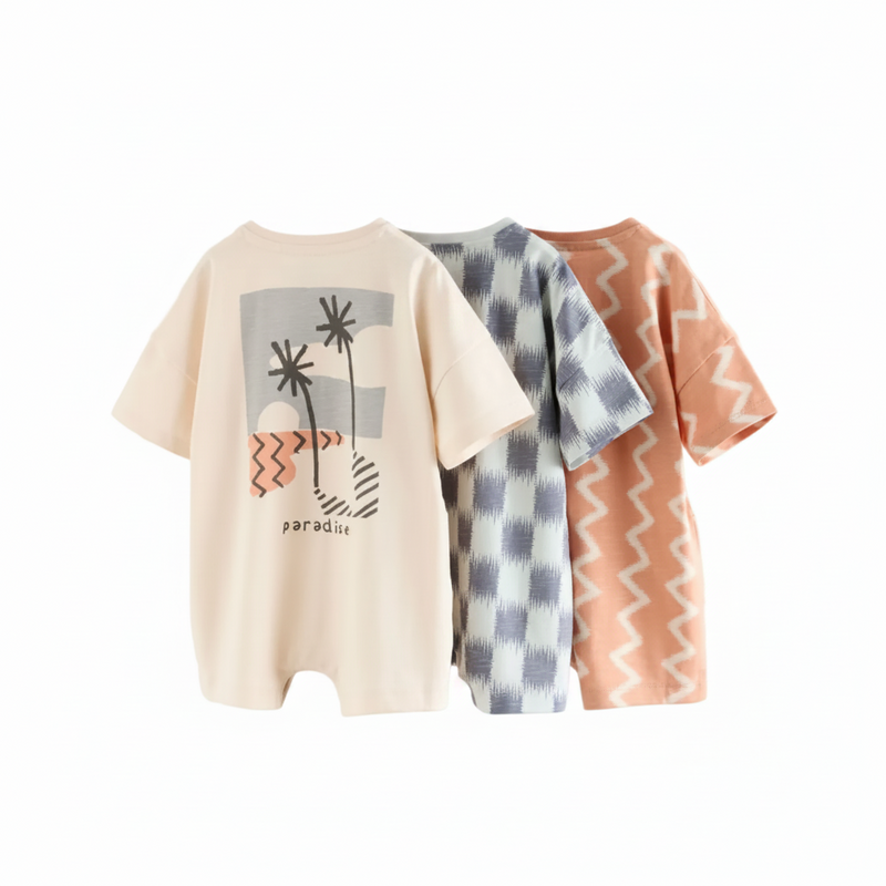 Summer Cotton Romper Set