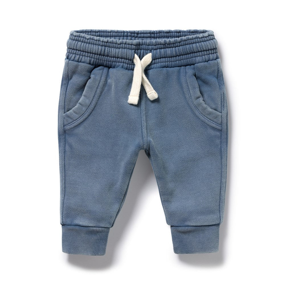 Twilight Blue Organic Terry Sweat Pant — 6 to 12 Months