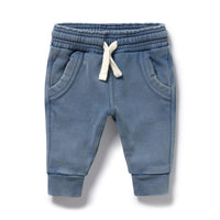 Twilight Blue Organic Terry Sweat Pant — 6 to 12 Months