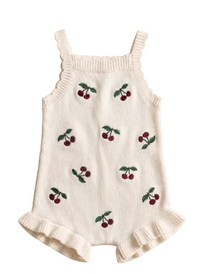 Cherry Knit Romper