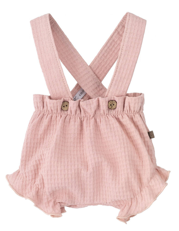 Baltic pink cotton baby girl romper