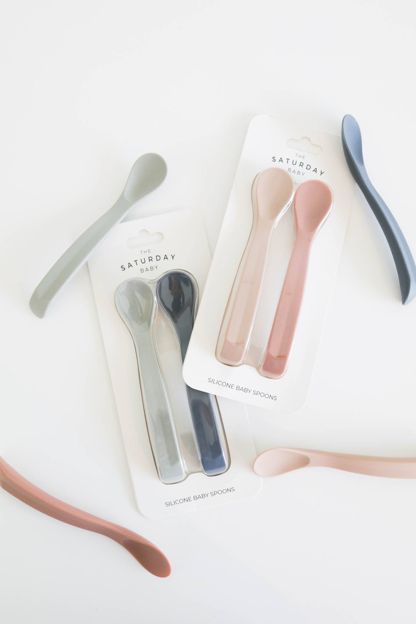 First-Foods Silicone Spoon Set -The Saturday Baby