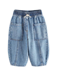 Barrel-Leg Jeans Mid-Wash