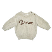 Brave Chunky Knit Slouchy Baby Pullover Sweater Organic