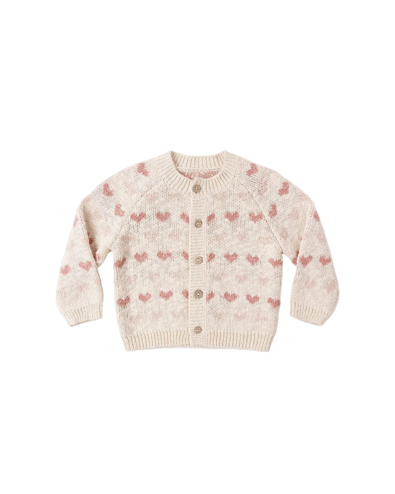 Organic Knit Cardigan β Natural Hearts