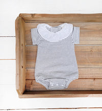 Striped Collared Bodysuit