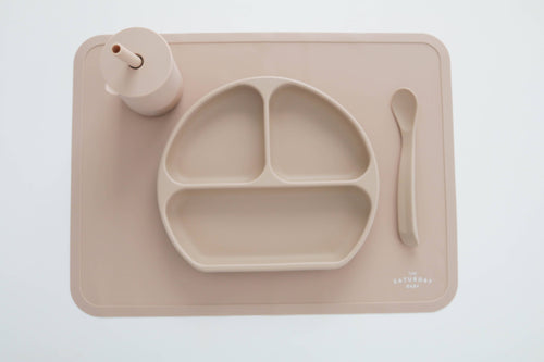 Non-Slip Silicone Placemat - The Saturday Baby (Coral)