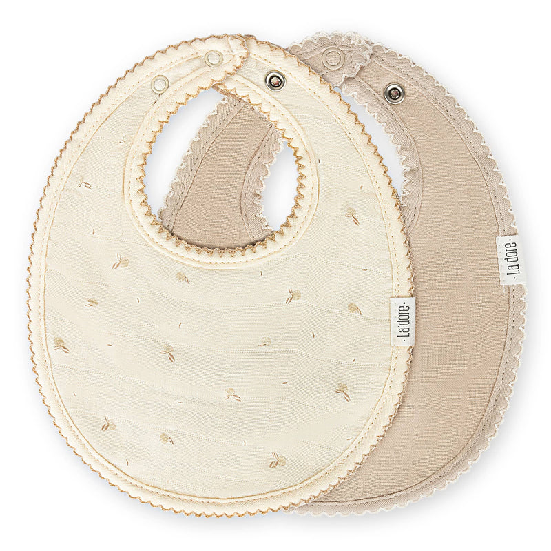 Fruit Print Cotton Muslin Baby Bibs – 2-Pack