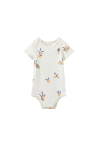 Organic Short-Sleeve Onesie-Clementine