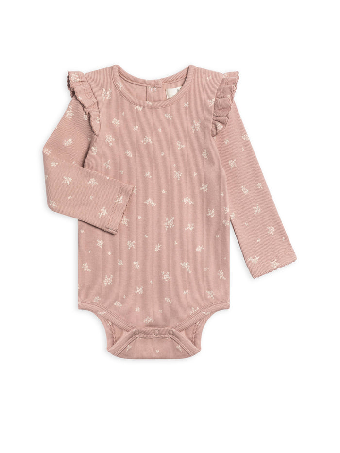 Ribbed Ruffle Long Sleeve Bodysuit — Honey & Stitch baby & toddler clothing