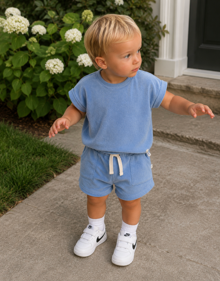 Cotton Terry Set - Sky Blue
