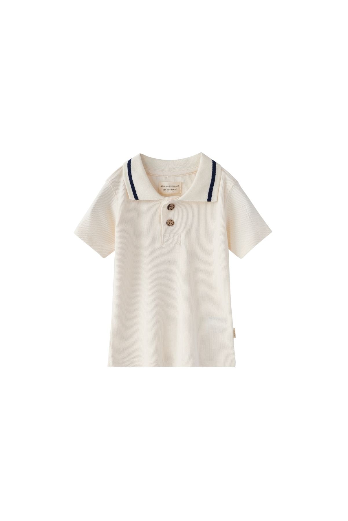 Toddler Bamboo Polo Shirt - Antique White