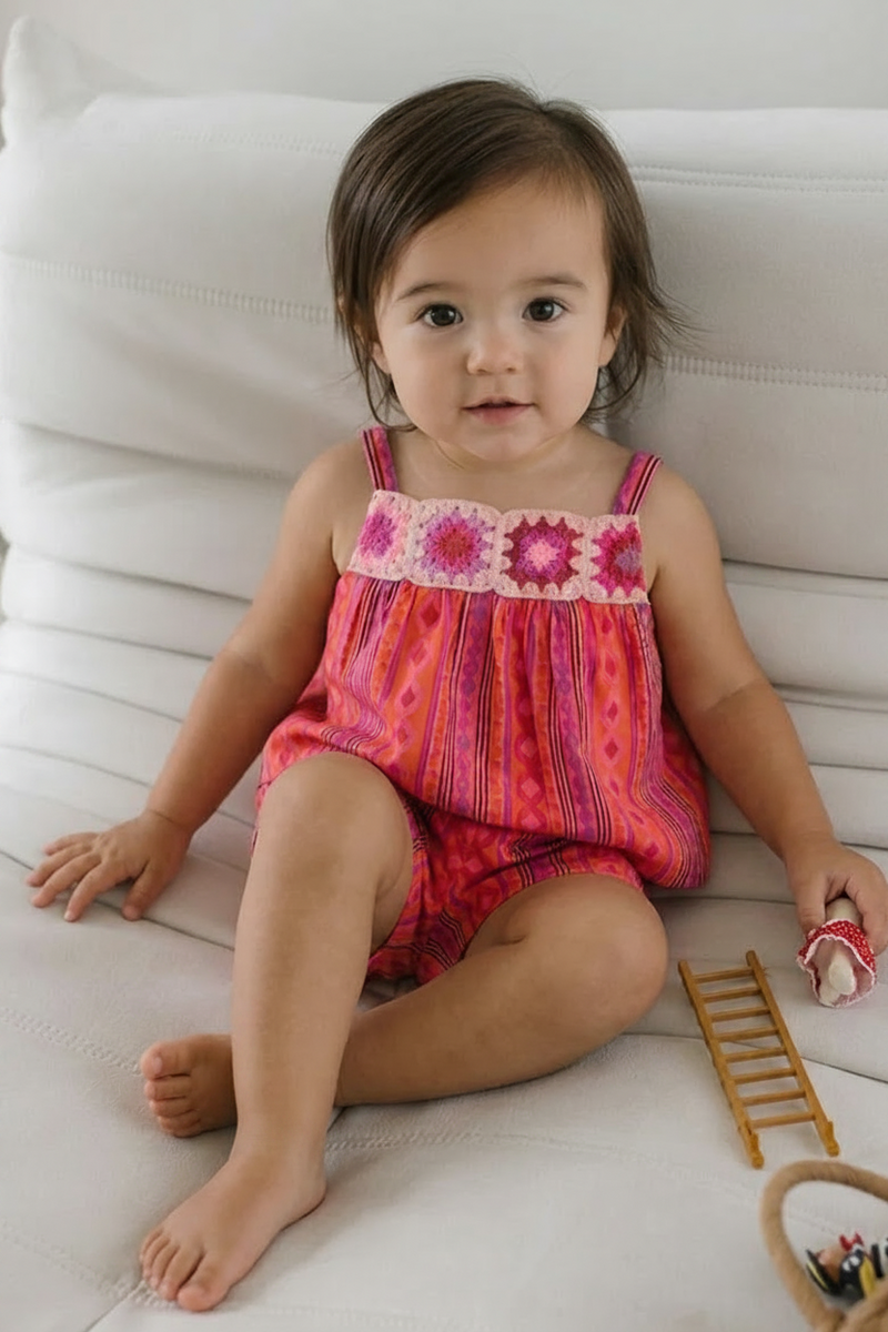 Crochet Trim Cotton Set