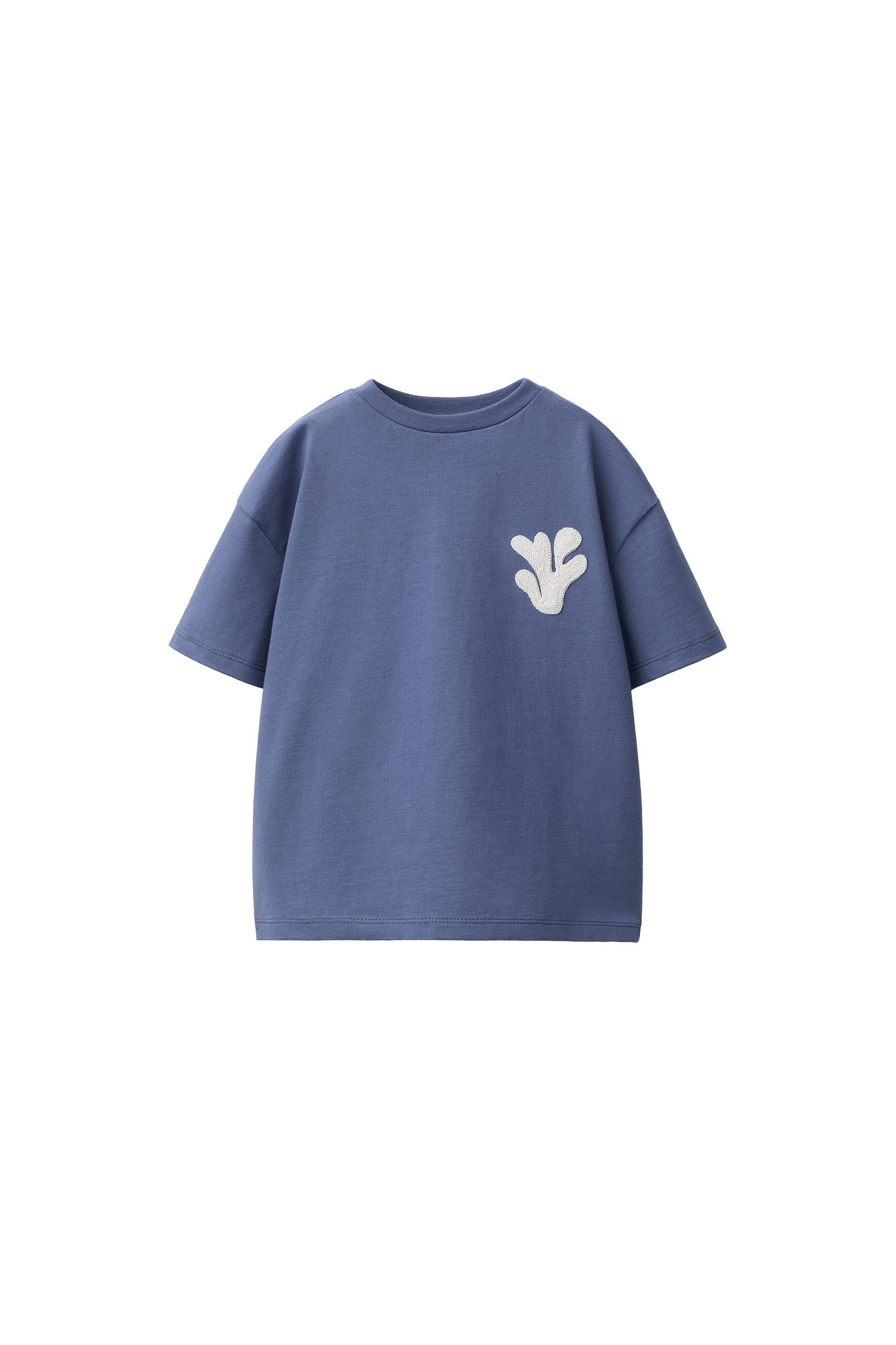 Crochet Appliqué T-shirt – Blue