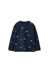 Car Print T-shirt – Navy blue