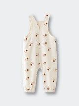 Organic Corduroy Floral Baby Overalls