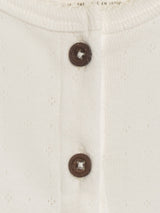 Pointelle button-down baby cardigan – view 3