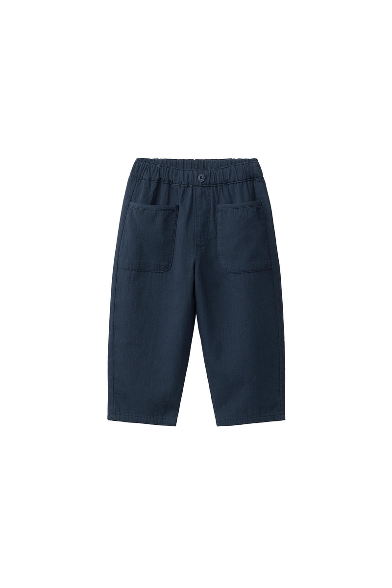Straight Leg Pants with Pockets – Navy blue