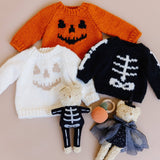 Black Skeleton Knit Baby Sweater – Halloween
