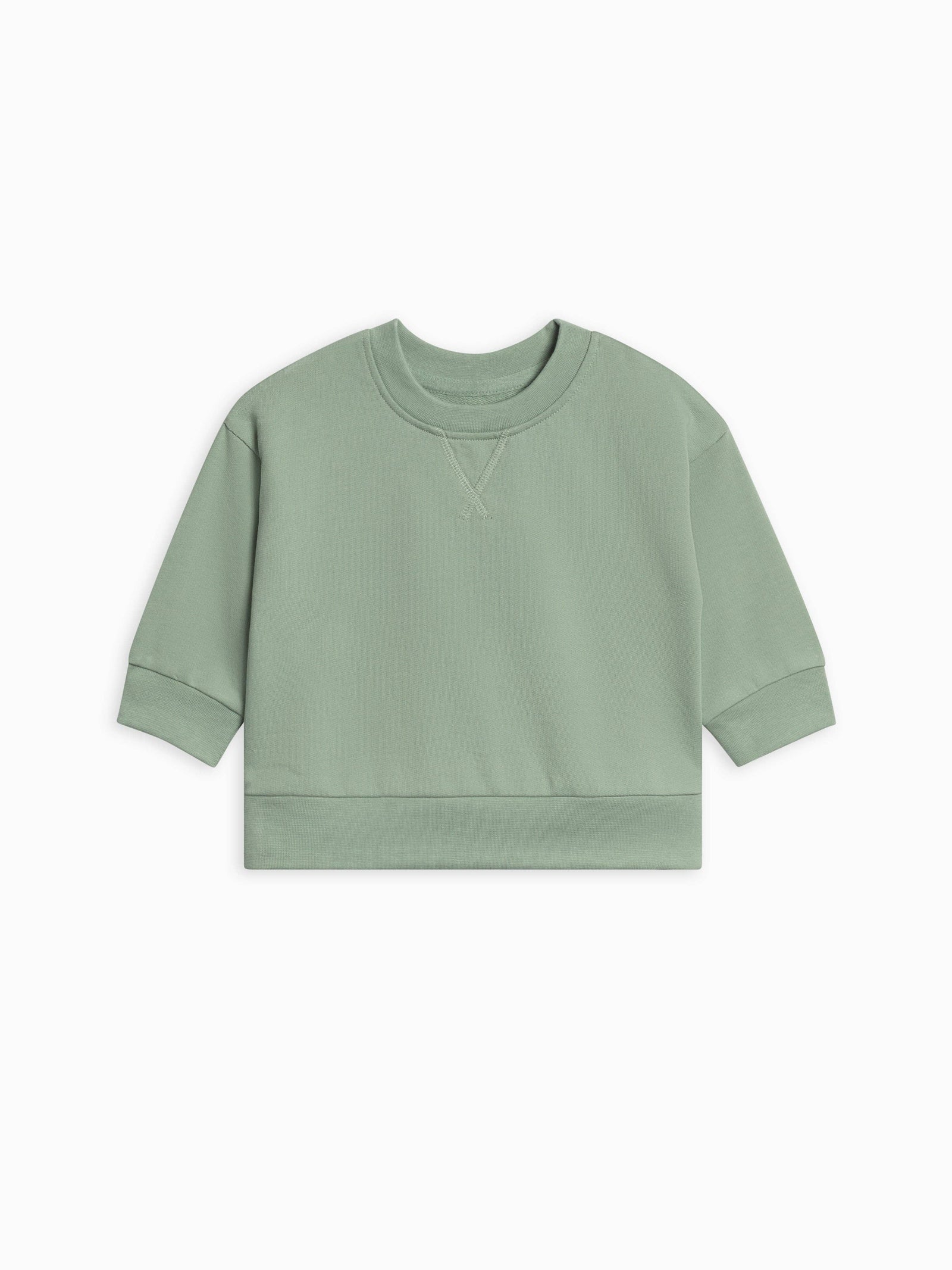 French Terry Relaxed Pullover Sweatshirt