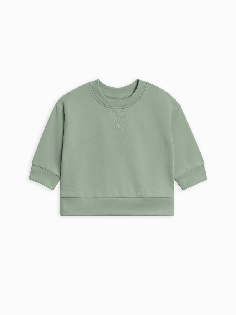 French Terry Relaxed Pullover Sweatshirt