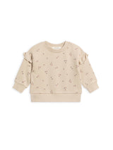 Girls' Fleece Ruffle-Sleeve Pullover Sweatshirt – Organic Cotton