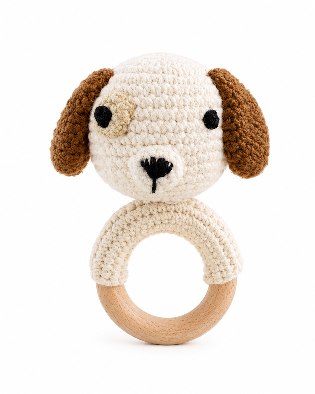 Hand-Crocheted Cotton Dog Rattle