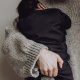 Storm Grey Wool Fleece Baby Cardigan