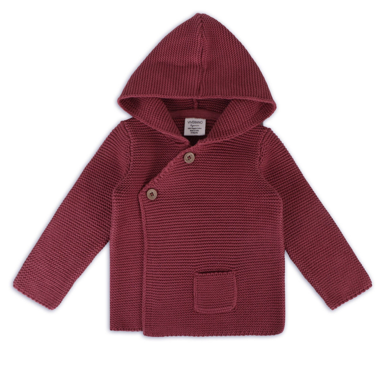 Organic Cotton Hooded Knit Jacket