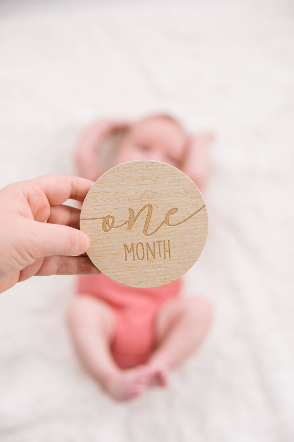 Wooden monthly milestone baby photo cards