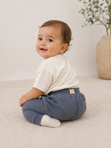 Twilight Blue Organic Terry Baby Sweatpants