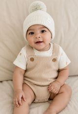 Sea creatures baby bodysuit and tan overall set