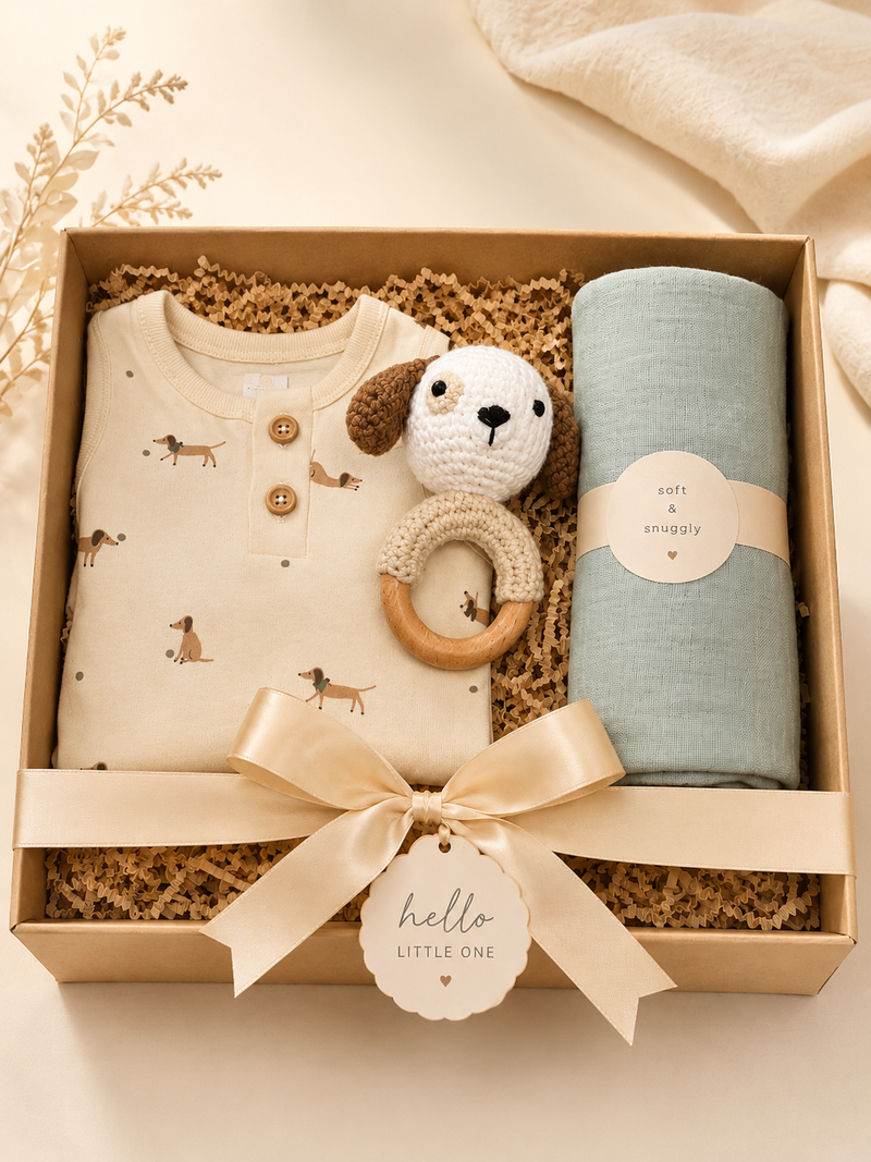 Puppy Love Organic Cotton Bundle (3-Piece Baby Bundle)