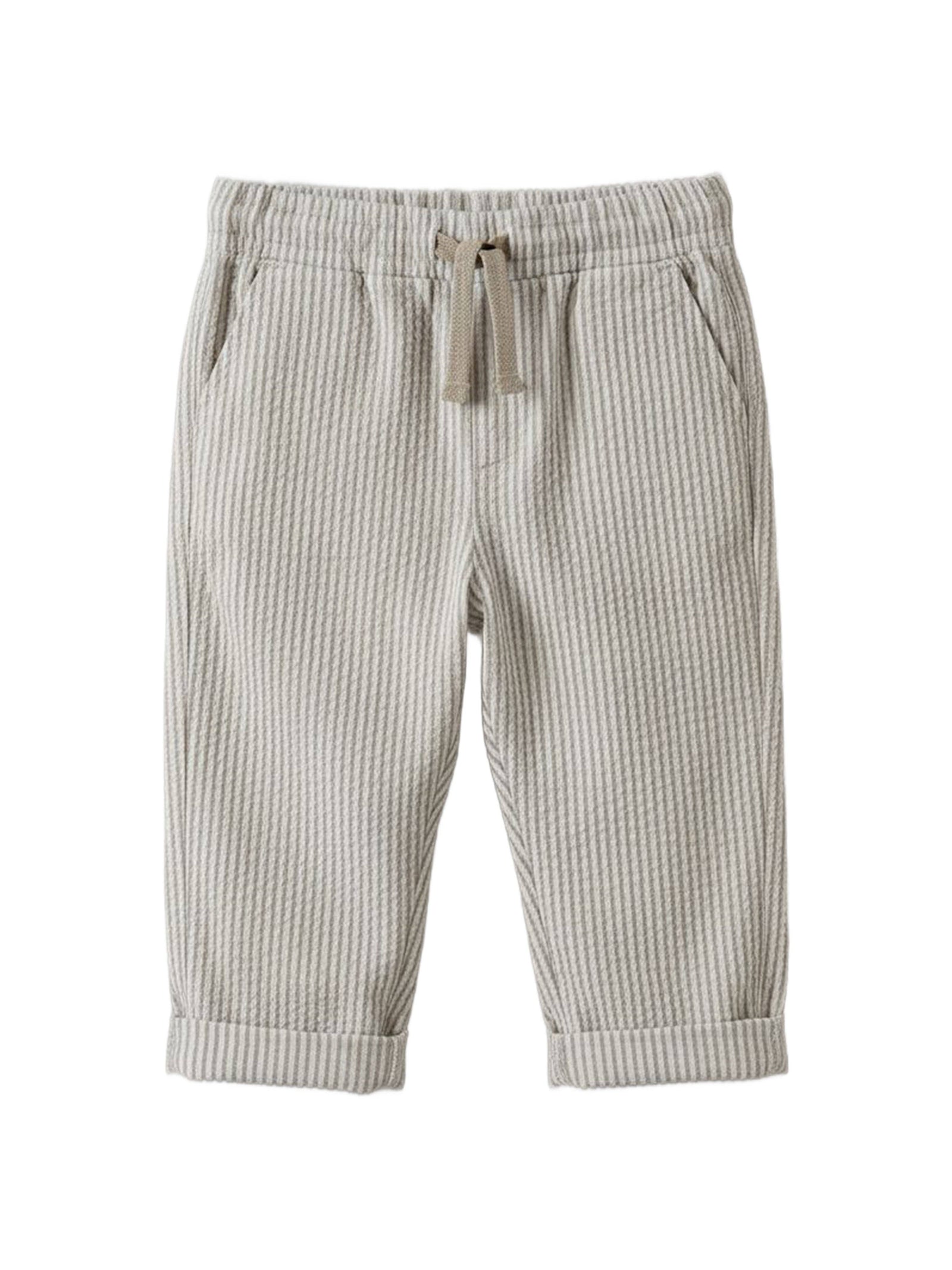 Organic Striped Cotton Seersucker Pant