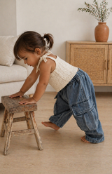 Cotton Cargo Toddler Jeans
