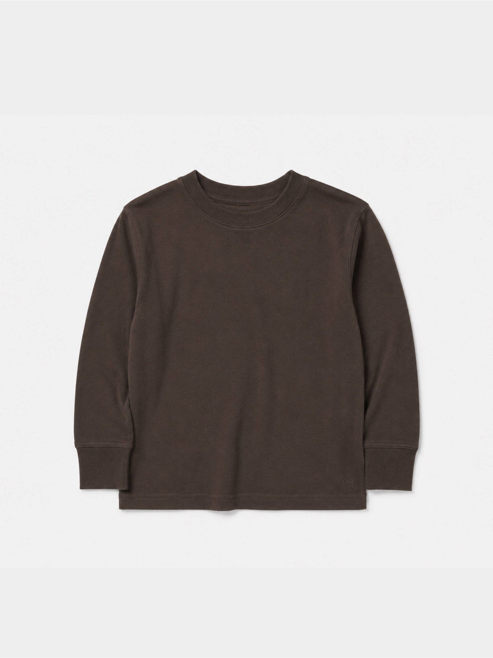 Brown Long-Sleeve Elevated Kids Tee (vendor placeholder photo)