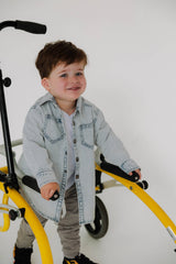 Vintage Wash Denim Kids Shirt Jacket (vendor placeholder photo)
