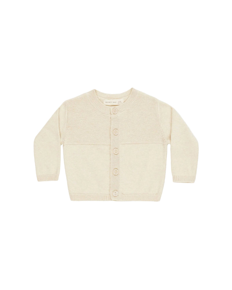 Knit Cardigan Heathered Natural