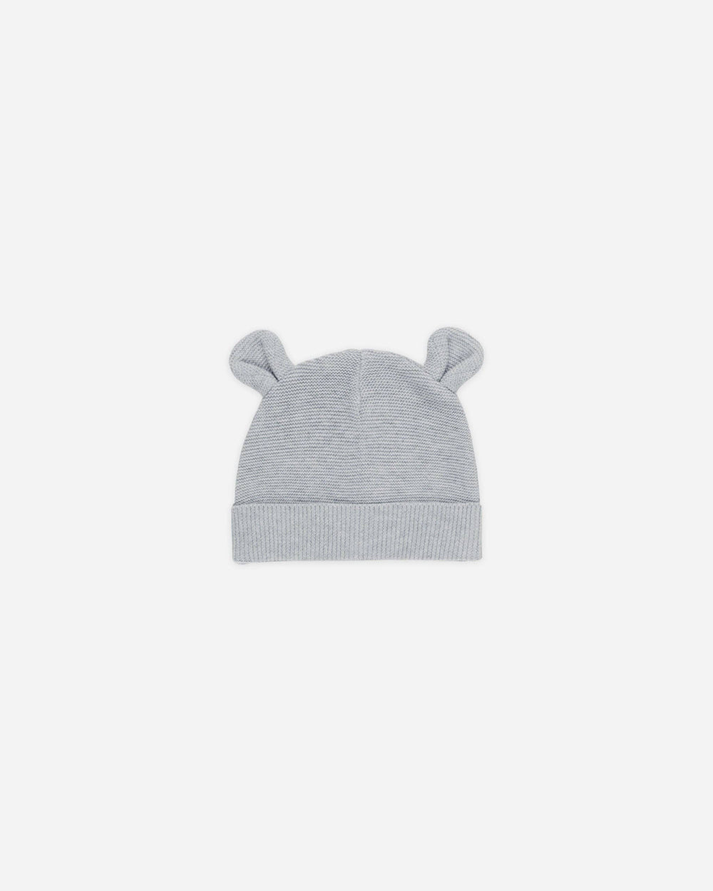 Heathered dusty blue baby bear beanie with ears