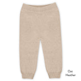 Organic Cotton Knit Baby Pants with pocket -  Oat Heather