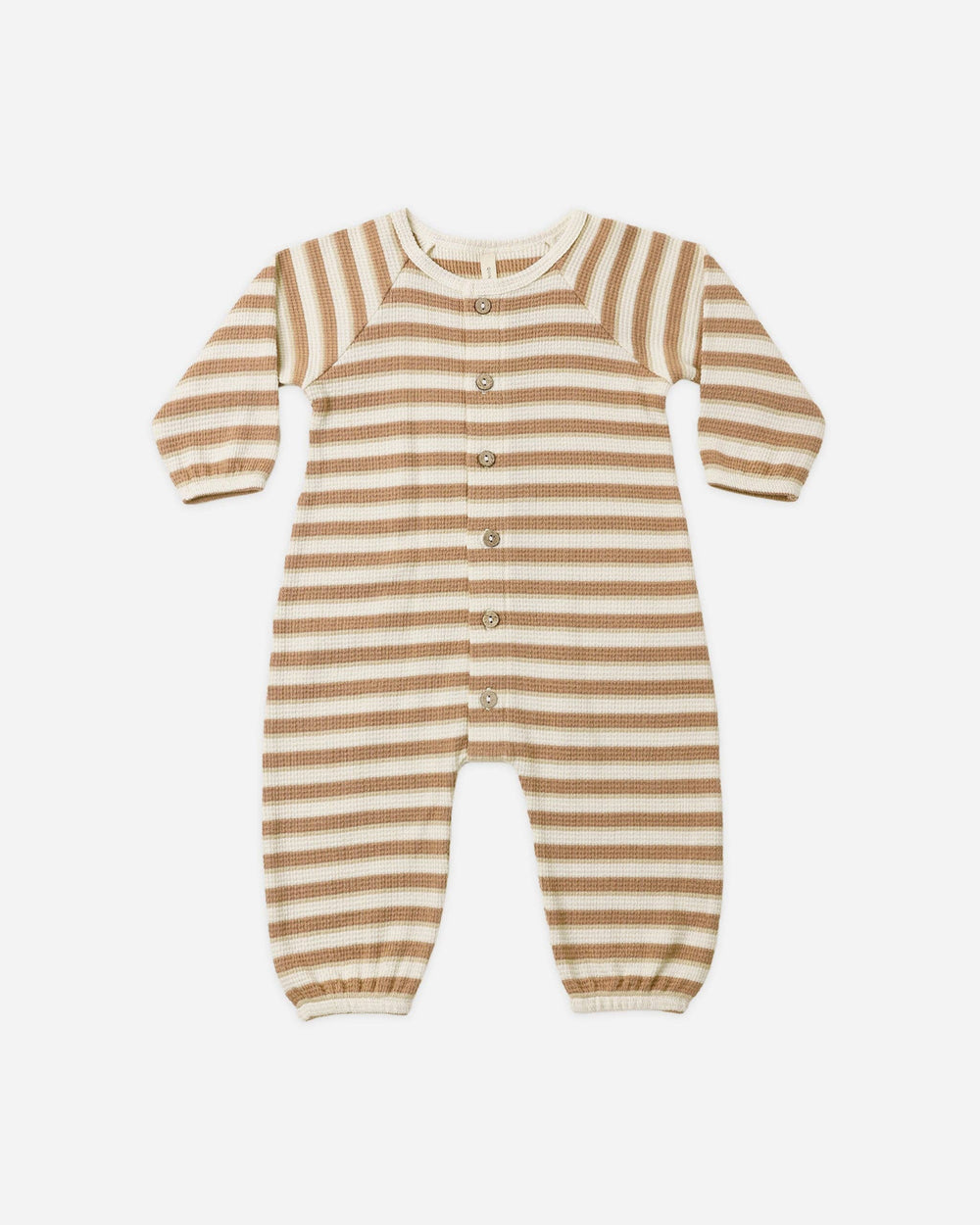 Spice stripe waffle baby jumpsuit (vendor placeholder photo)