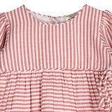 Berry Stripe Embroidered Baby Dress & Bloomer Set – Organic Cotton