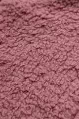 Mauve Pink Sherpa Teddy Hooded Baby Cardigan