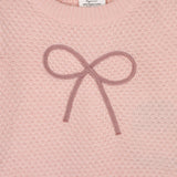 Rosewood pink sweater-knit baby pullover – view 2