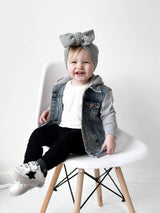 Grey Hooded Denim Kids Jacket (vendor placeholder photo)
