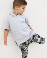 Grey Short-Sleeve Kids Hoodie (vendor placeholder photo)