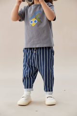Organic Cotton Navy Stripe Toddler Pants