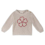 Flower Embroidered Chunky Knit Baby Sweater — Honey & Stitch baby & toddler clothing
