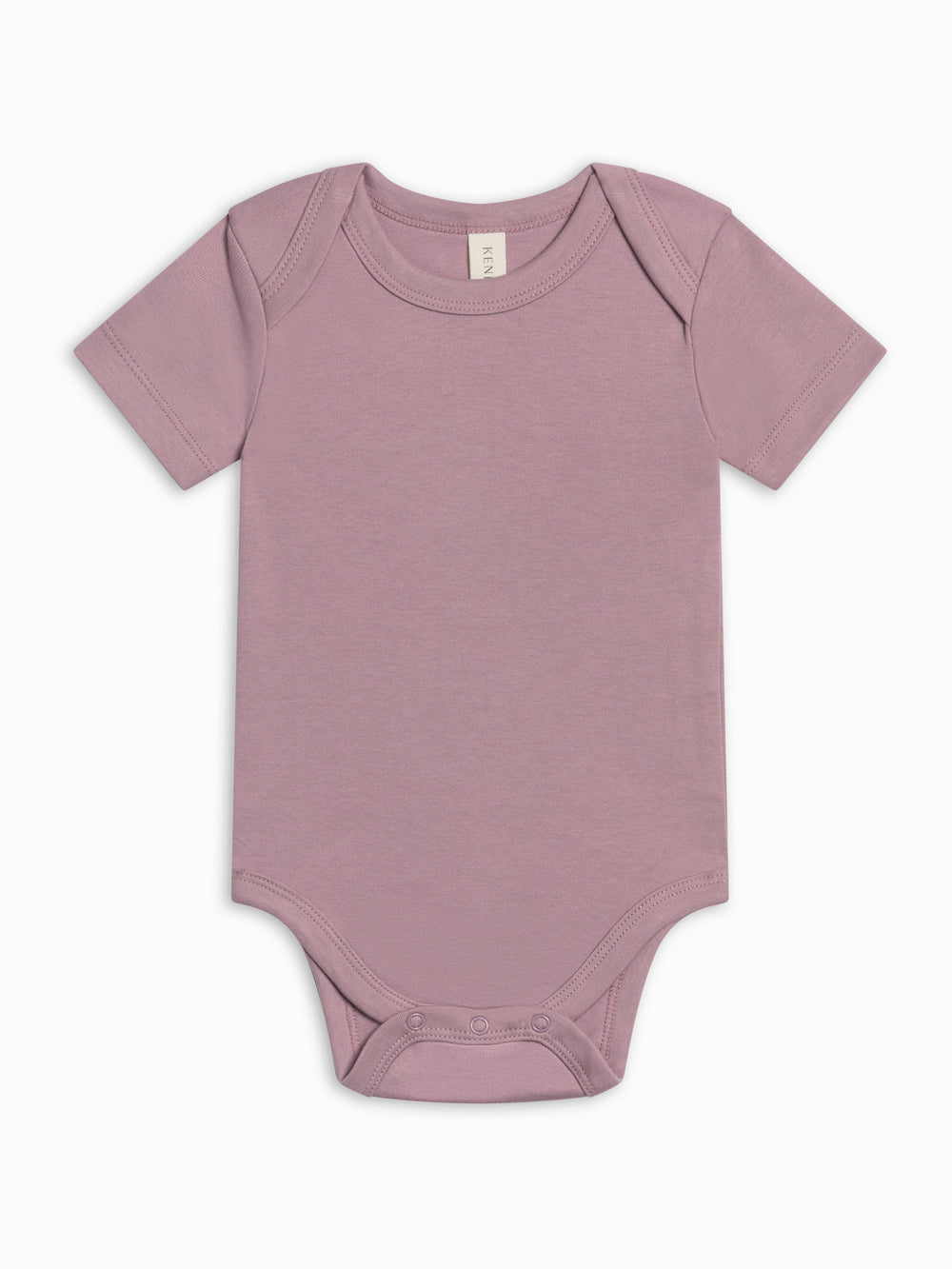 Fog grey short-sleeve baby bodysuit