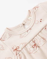 Swan print tiered jersey baby dress – view 4